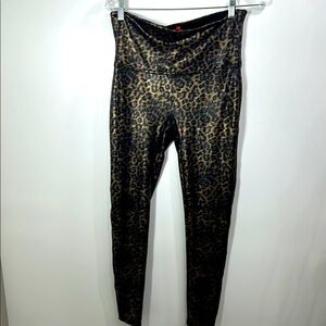 SPANX Faux Leather Animal Print Leggings size XL